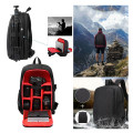GPB Camera Gear Back Pack with Rain Cover (Red Interior)