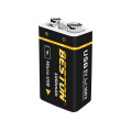 Beston 9V 1000mAh Micro-USB Rechargeable Lithium-Ion Battery