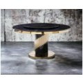 KC FURN-Luxury Round Marble Dining Table