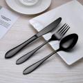 KD kitchen cutlery stainless steel dining set Black (x4)