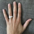 Killer Deals Wedding Exercise Silicone Ring for Men - 8mm - White - RSA Z+2