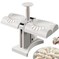 Double-headed automatic dumpling/half moon maker machine