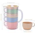 UDOIT Unbreakable Wheat Straw Kettle Set with 4 Multicolor Cups
