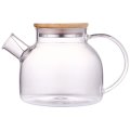Bamboo Teapot 1 litre glass with lid