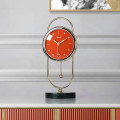 ARMENS LUXURY TABLE CLOCK WITH RED FACE &amp; BLACK TRIMMING 6957C-1