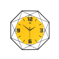 Metal Wall Clock - Yellow &amp; Black 60 x 60 cm