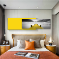 Framed wall art hanging painting - Yellow