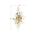 Gold numeral wall clock - 120 cm