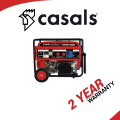 Casals Generator Electric Key &amp; Recoil Start Steel Red Single Phase 4 Stroke 4400W GEN5500A