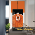 wall art framed painting orange lady | crystal porcelain painting