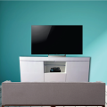 White TV Stand With Blue LED Lights G-19