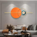 Hand Crafted Iron Abstract Wall Art Orange &amp; Gold FBY22150