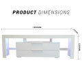Modern White TV Stand with LED Lights JMY-Y-07