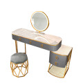 Luxury Dressing Table Gray &amp; Gold C-1.2