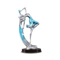 Modern Dancing Ballerina Table Silver with Light Blue Finish  20166760