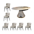 Modern Luxury Adjustable Dining Table With 6 Chairs 618 &amp; 201