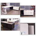 L-Shape Office Desk Slimline White &amp; Grey  JD628-1612