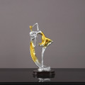 Modern Resin Dancing Ballerina Table Decor Silver With Yellow Finish Small 20166761