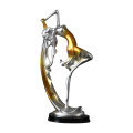 Modern Resin Dancing Ballerina Table Decor Silver With Yellow Finish Small 20166761