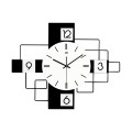 Modern Wall Clock Black &amp; White Rectangle Shapes Design JT1914-H51