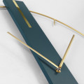 Modern Wall Clock Gold &amp; Green Number 5 Clean Style 2007A