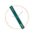 Modern Wall Clock Gold &amp; Green Number 5 Clean Style 2007A
