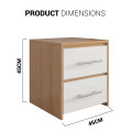 Set oF 2 Modern Wood &amp; White Drawer Side Dresser 284-2