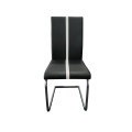 Black &amp; White PU Leather Dinning Chair Single Set