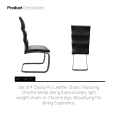PU Chrome Black Dining Chair (Set of 4)