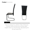 PU Chrome Black Dining Chair (Set of 2)