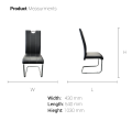 Black pu Leather Dining Chair