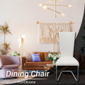 PU Chrome White Dinning Chair (Set of 2)