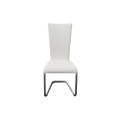 PU Chrome White Dinning Chair (Set of 2)