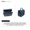 Vintage Pu Carolina Messenger leather handbag