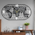 World Map Wall Clock With Typography Design JT1841A-78
