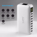 iLepo i6 USB Charging 8-Port Wall Charger with LCD Display 45W