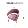 Modern Pink &amp; Gold Designer Chair B-01G