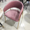 Modern Pink &amp; Gold Designer Chair B-01G