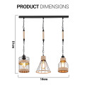 Modern Rope &amp; Black Chain Style Ceiling Lights M87-3
