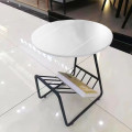 Modern Side Coffee Table White &amp; Black Z-012
