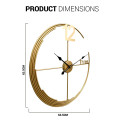 Modern Gold Clock With Black Indecators 0804