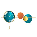 Modern Orange Blue &amp; Gold Wall Clock 99058C