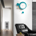 Modern Triangle Style Blue &amp; Gold Wall Clock 2030