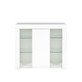 Modern white side cabinet with LED Light