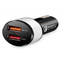 QUICK CHARGE QC 3.0 TECHNOLOGY QUALCOMM CERTIFIED CAR CHARGER WITH DUAL-PORT