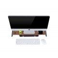 MONITOR STAND RISER WITH METAL FEET FOR LAPTOP IMAC LED SILVER