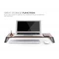 MONITOR STAND RISER WITH METAL FEET FOR LAPTOP IMAC LED SILVER