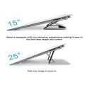 INVISIBLE LAPTOP ADHESIVE LIGHTWEIGHT KICKSTAND FOLDABLE STAND SILVER