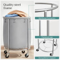 110L LAUNDRY BASKET WITH WHEELS ROLLING LAUNDRY HAMPER CART