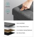 110CM STORAGE OTTOMAN PADDED FOLDABLE BENCH WITH LID